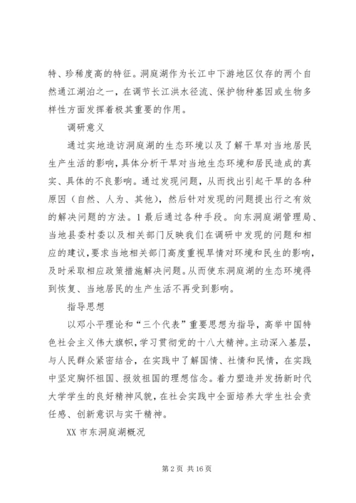 洞庭湖规划报告意见.docx
