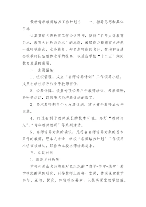 最新青年教师培养工作计划.docx