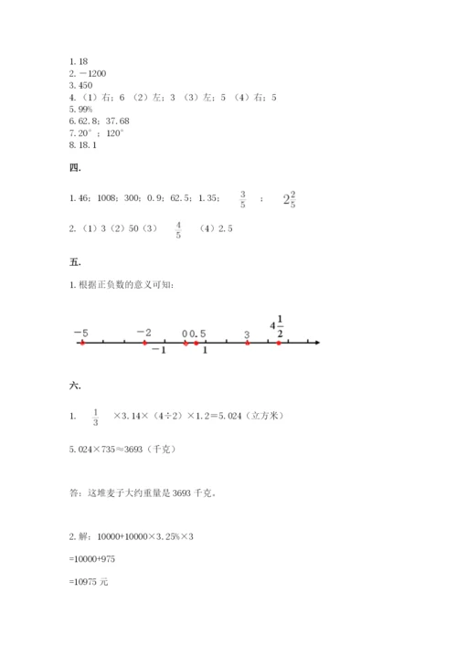 苏教版小升初数学模拟试卷（精练）.docx