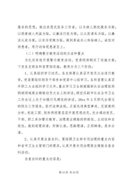 医德医风警示教育动员大会讲话.docx