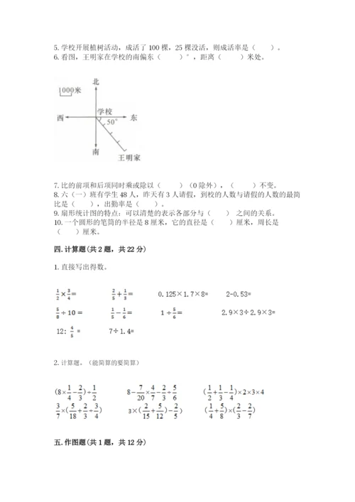 2022人教版六年级上册数学期末测试卷及完整答案【夺冠系列】.docx