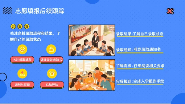蓝色卡通风高考主题班会：梦想起航与未来规划PPT模板