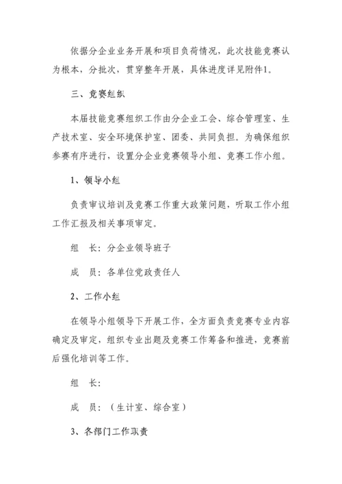 开展第一届职工技能竞赛专项方案.docx