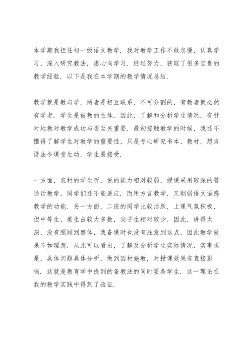 初中语文教师工作总结10篇.docx