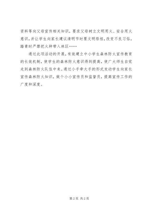 学校开展五个一森林防火宣传教育活动.docx