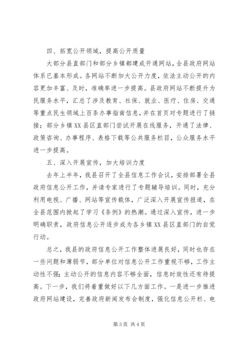 县民政资讯公开工作年终汇报.docx