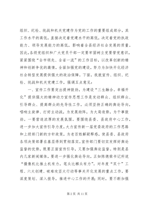 县党建工作会议领导讲话稿.docx