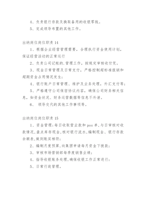 出纳岗位岗位职责.docx