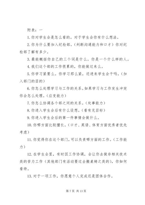 纪检部招新计划.docx