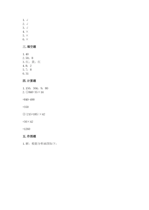 苏教版数学四年级上册期末测试卷带答案（b卷）.docx