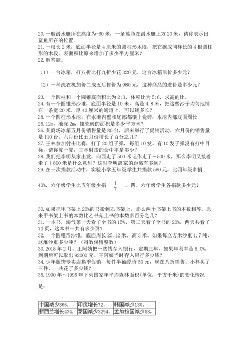 六年级小升初数学应用题50道精品（突破训练）.docx