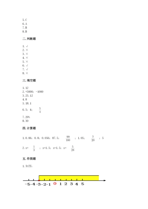 人教版六年级下册数学期末测试卷附答案【典型题】.docx