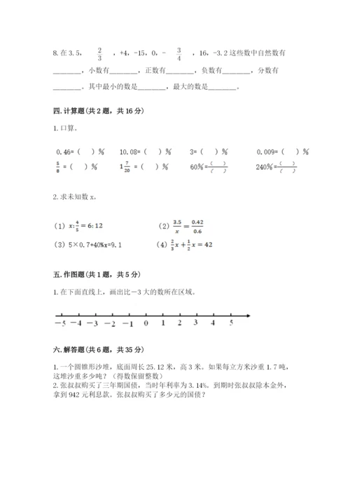 小升初六年级期末试卷及完整答案.docx