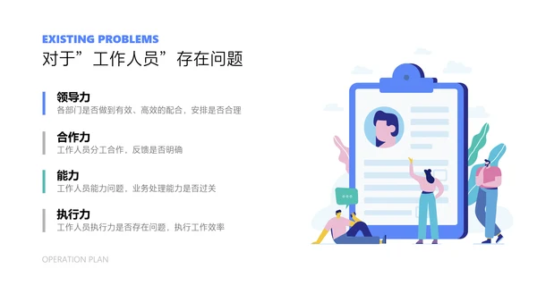 白色极简插画风季度运营工作计划