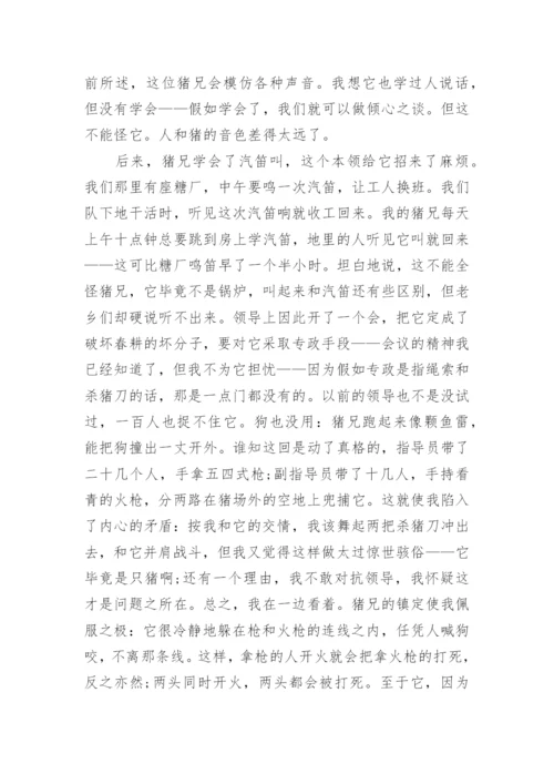 王小波散文《一只特立独行的猪》原文鉴赏.docx