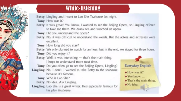 Module 5  Unit 1 I wanted to see the Beijing Opera