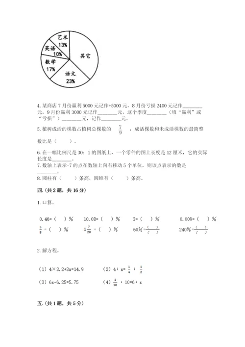 浙江省宁波市小升初数学试卷带答案（能力提升）.docx