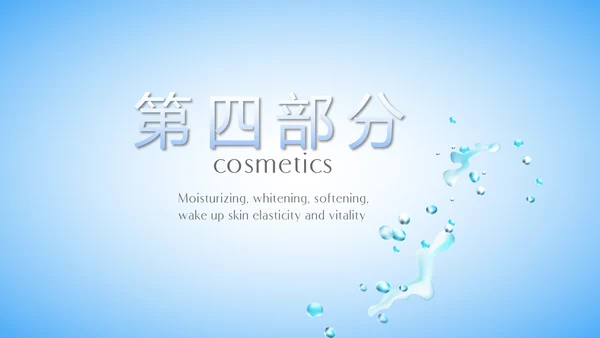 蓝色简约补水面膜动态PPT