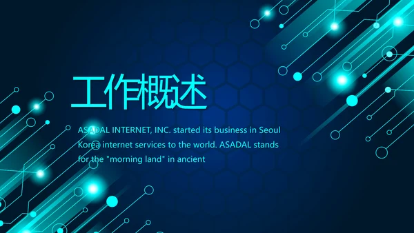 蓝色科技感年终工作总结汇报动态PPT