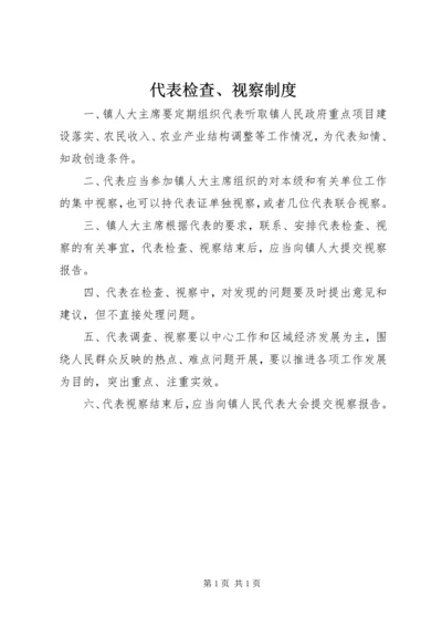 代表检查、视察制度.docx