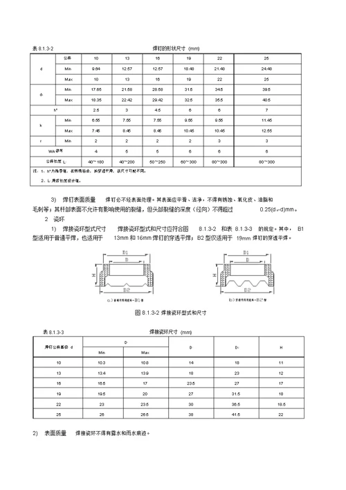 钢结构焊钉焊接施工工艺