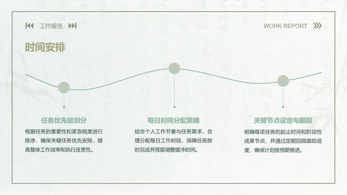 青黛此间中国风莫兰迪绿月度工作报告