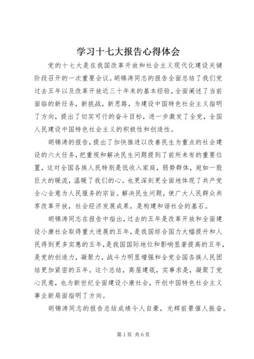 学习十七大报告心得体会 (11).docx