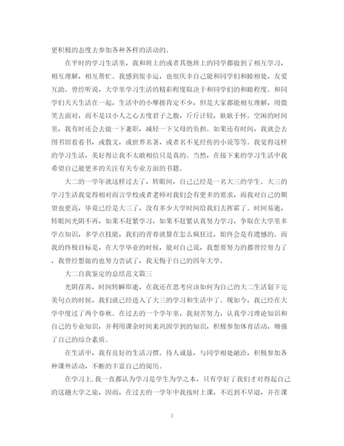 精编之大二自我鉴定的总结范文.docx