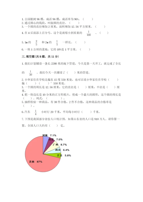 六年级数学上册期末考试卷【各地真题】.docx