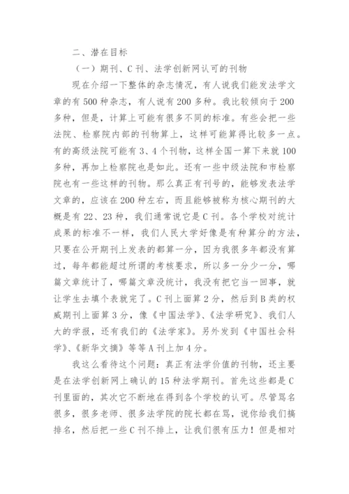 法学论文的发表及相关问题漫谈.docx