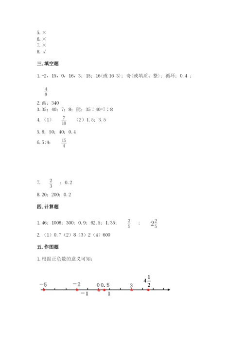 北师大版小学六年级下册数学期末检测试题附答案【a卷】.docx