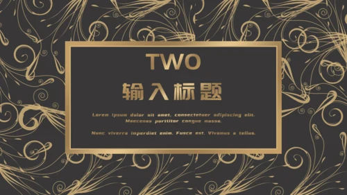 欧式花纹商务年终报告通用PPT模板