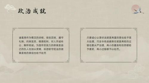 三国志诸葛亮孔明介绍通用PPT模板