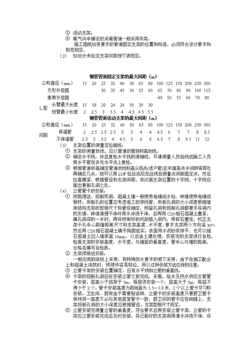 室内给水管道安装技术交底内容