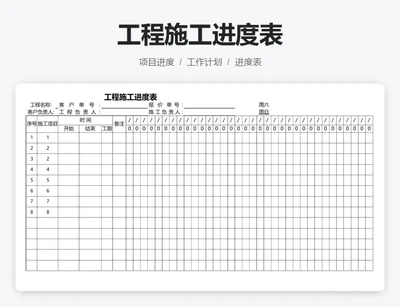 工程施工进度表