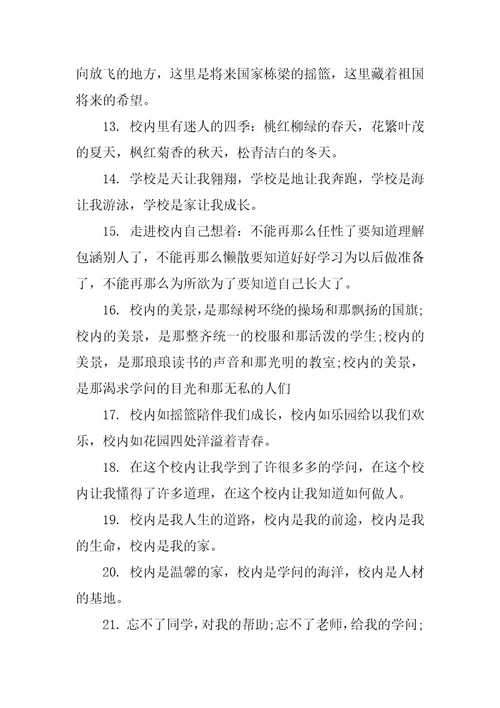 小学生常用的排比句例句