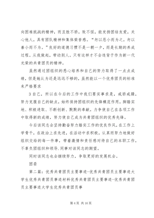 优秀共青团员事迹.docx