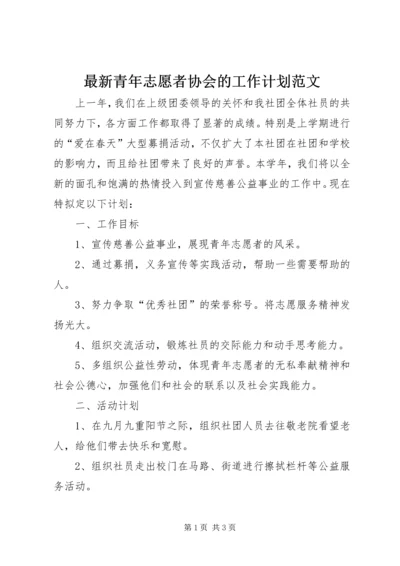 最新青年志愿者协会的工作计划范文.docx