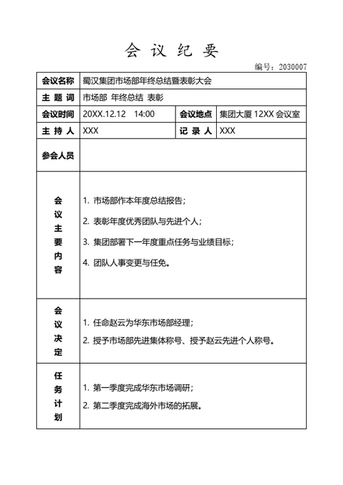会议纪要