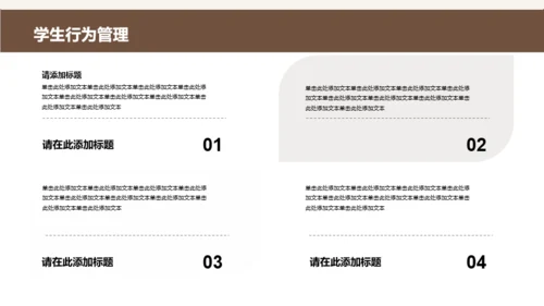 棕色简约扁平风教师教学培训总结PPT模板