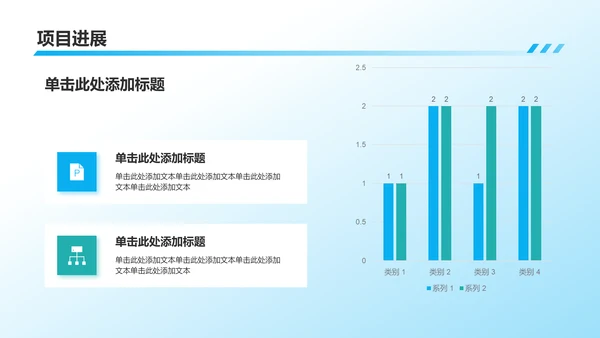 蓝色商务风业绩回顾PPT模板