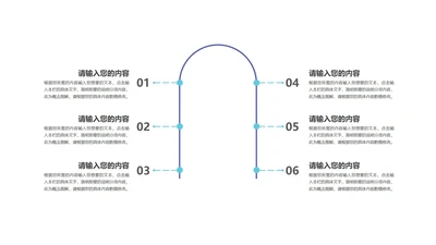 拱形设计流程管理PPT模板