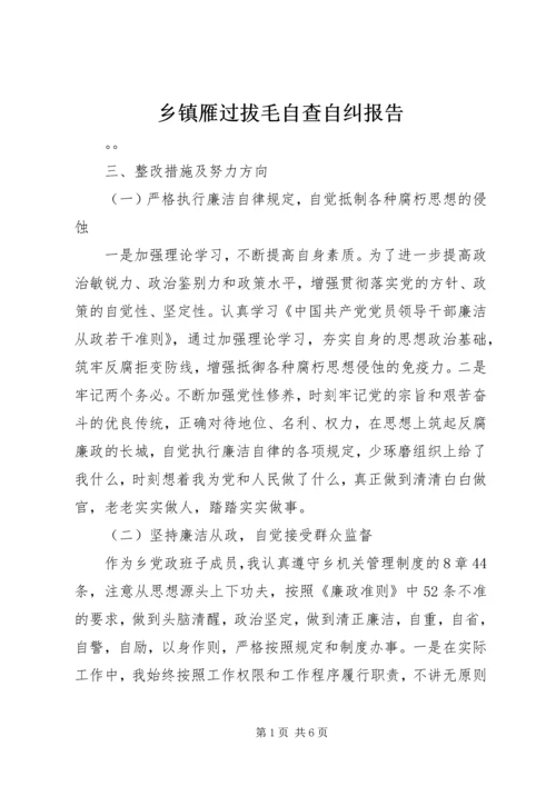 乡镇雁过拔毛自查自纠报告.docx