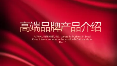 高端公司品牌产品介绍策划方案工作总结PPT
