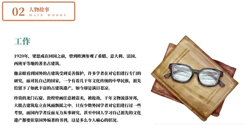 认识教学梁思成了解名人介绍PPT模板