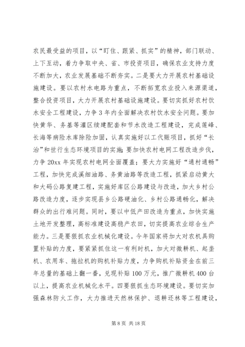 县委肖书记在县委农村工作会议上的讲话.docx