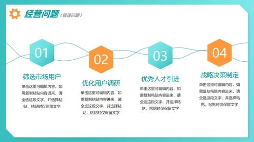 绿色商务简约渐变经营分析汇报总结PPT模板