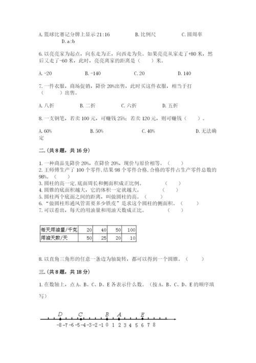 苏教版六年级数学小升初试卷含完整答案【典优】.docx