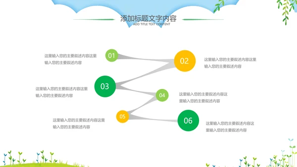 绿色清新清明踏青文明祭扫主题班会ppt