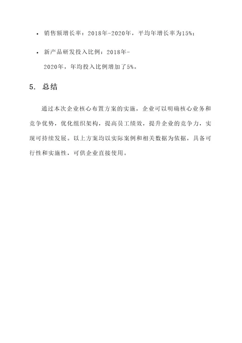 企业核心布置方案